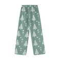thumbnail image 5 of Women's Christmas Print Plush Pajama Pants, Soft and Comfortable Home Wear Trousers for Winter, Casual Sleepwear with Festive Design,Light Green,M, 5 of 5