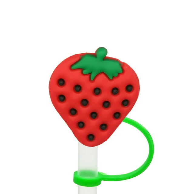 1 Piece Set of Straw Covers Straw Covers for Reusable Straw Protector Fruit PVC Straw Caps