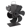 thumbnail image 2 of Ventilador para chimenea, ventilador de estufa de 6 aspas, ventilador de estufa de calor, ventilador de estufa resistente y resistente, 2 of 8