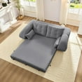 thumbnail image 5 of 78.7" King Foldable Sofa Bed, Lazy Sofa Couch, 3-in-1 Multi-Functional Sleeper Sofa Bed, Teddy Futon Sofa, Floor Loveseat Sofa, Human Dog Bed, Bean Bag Lounge Recliner for Living Room, Grey, 5 of 9