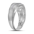 thumbnail image 3 of 10kt White Gold Mens Round Diamond Wedding Band Ring 5/8 Cttw, 3 of 3
