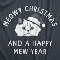 thumbnail image 2 of Mens Meowy Christmas and A Happy Mew Year T Shirt Funny Xmas Kitten Lovers Tee for Guys Graphic Tees, 2 of 9