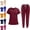 Wine, variant on Scrub Sets for Woman Nursing Uniform Comfortable Lightweight Stretch V-Neck Top & Drawstring Cargo Pants