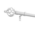thumbnail image 2 of EXCLUSIVE HOME Torch 1" Curtain Rod and Finial Set, Matte White, Adjustable 84"-160", 2 of 5