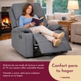 thumbnail image 3 of Sillón Reclinable Nanofort Moderno Minimalista Sala Gris, 3 of 9