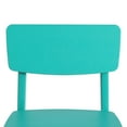thumbnail image 5 of WestinTrends Tiny Terraces Outdoor HDPE Kids Modern Plastic Toddler Dining Chairs (Set of Two), Turquoise, 5 of 15