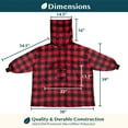 thumbnail image 4 of PAVILIA Wearable Blanket Hoodie for Women Men, Oversized Hoodie Sweatshirt Blanket, Hooded Sweater Blanket Neck Warmer, Fleece Soft Hug Sleep Pod Adult, Cozy Warm Plush Gift Idea Mom Wife, Checker Red, 4 of 7