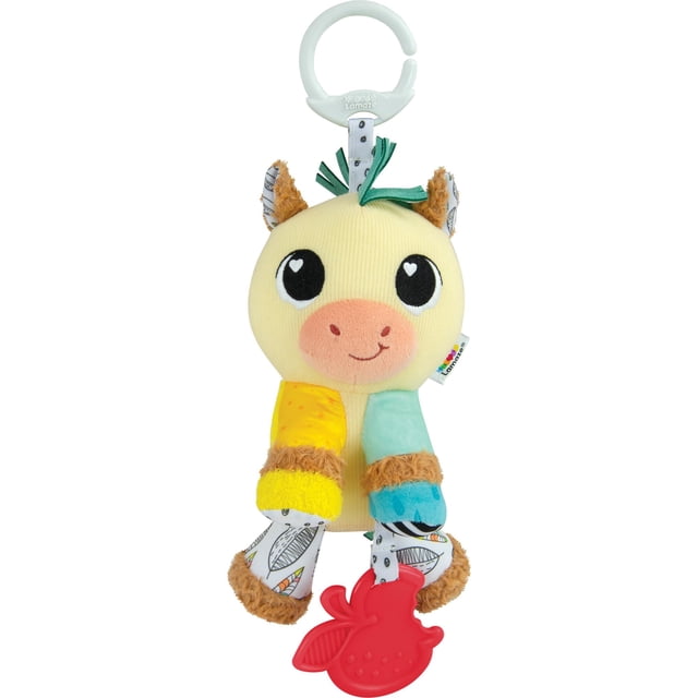 Cochecito de juguete Lamaze Carson Clydesdale Horse con sonido arrugado