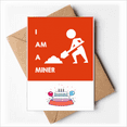 thumbnail image 1 of Labor Resources Spade Mineral Miners Happy Birthday Greeting Cards Envelopes Blank, 1 of 3