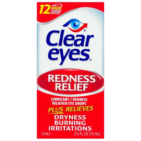 Clear Eyes Redness Relief Eye Drops, 0.5 FL OZ (Best Eye Drops For Whiter Eyes)