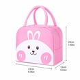 thumbnail image 2 of Lunch Bag, Large Capacity Cartoon Insulated Thermal Cooler Handheld Bento Box for Women Work Office Picnic Travel Outdoor Lightweight Reusable Food Container 9.06x5.12x7.48in Blue, 2 of 5