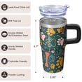 thumbnail image 3 of 20OZ Dog Paw Commute Tumbler with Handle Insulated Stainless Steel Cup Great Dog Lover Gifts Unique Birthday Christmas Presents for Women Men Perfect for Morning Commutes and Road Trips, 3 of 6