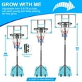 thumbnail image 2 of UPYOOE Basketball Hoop Teenagers Height Adjustable 5.6-7 'Basket 28" Backboard Portable Basketball Goal System with Stable Base and Wheels, use for Indoor Outdoor, 2 of 8