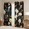 thumbnail image 2 of Homewish Vintage Country Flower Blackout Curtains Set of 2 (52x84 Each),Boho Boemian Floral Window Curtains,White Green Orange Curtains and Drapes For Girl Kids,Super Cozy Room Decor, 2 of 6