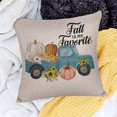 thumbnail image 3 of Funda de almohada Otoño Gonme Girasol Bienvenido Fundas de almohada cuadradas decorativas Feliz Otoño Funda de cojín de lino Cierre de cremallera Sofá Cama y decoración de automóvil, 3 of 4