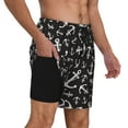 thumbnail image 3 of Haiem Anchor Men'S Quick-Dry Swim Trunks: Comfortable Beach Shorts With Mesh Lining And Pockets - Ideal For Swimming And Sunbathing 3x-Large, 3 of 9