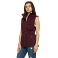 thumbnail image 5 of PacificPlex Womens Anorak Cotton Cargo Utility Vest, Junior Plus 3X, Wine, 5 of 8