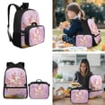 thumbnail image 2 of Yspwyqan Backpack Set for School Kids, Twin Pink Axolotl Girls Backpack Lunchbox Set with Front Pocket, Double Zip Lightweight Large Capacity Schoolbag for Primary Middle Hiking, 2 of 7
