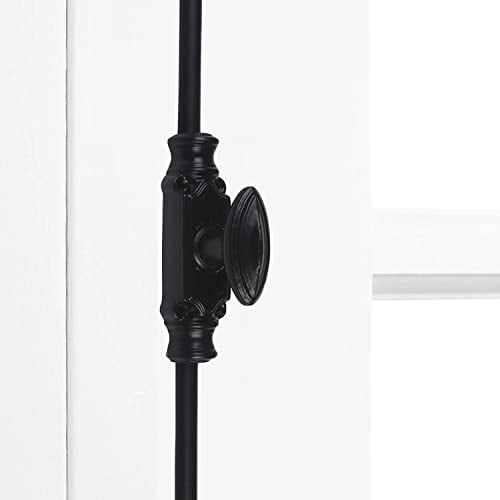 A29 Hardware 6 Feet Cast Iron Plain Style Window Cremone Bolt, Black Powder Coat Finish