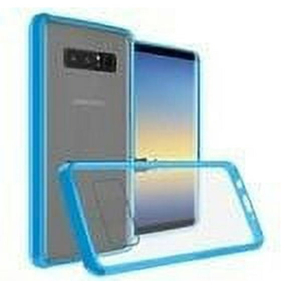 GSA Premium Bumper Hybrid Case For Samsung Galaxy Note 8 - Clear/Blue