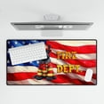 thumbnail image 4 of Firefighter Scottish Terrier Hero Rescue Fire Dept Fireman USA Flag Desk Mat Full Keyboard Mouse Pad Scottie Dog Lover Gifts Large Mousepad - 02026, 4 of 5