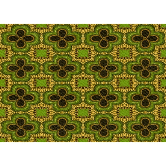 Ahgly Company Indoor Rectangle Patterned Pistachio Green Area Rugs, 3' x 5'