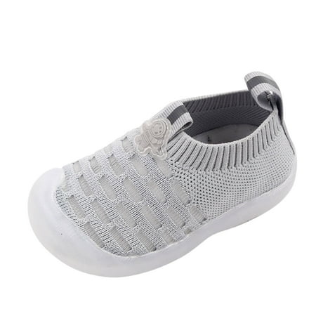 

zuwimk Toddler Girl Shoes Baby Girls Boys Sneakers Soft Sole Baby First Walker Crib Shoes Gray