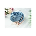 thumbnail image 4 of INSPIRE CHIC Women's Pleated Rhombus Solid Scarf Scarves Head Ribbon Bandana Blue, 4 of 4