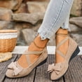 thumbnail image 5 of Domuza Mary Jane Shoes Women Slip on Dressy Ballerina Flats Shoes for Women 2026 Soft Non-Slip Shoes for Office Casual Work Khaki 8（EU-40）, 5 of 6