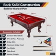 thumbnail image 3 of Augusta 8-ft Pool Table - Mahogany Finish with Red Felt, 3 of 7