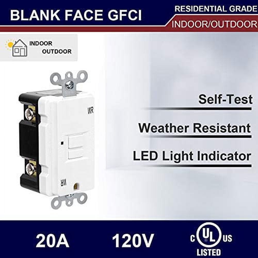 20 A Amp Uscita GFCI GFI Ricevitore Guasto Terra Indicatore LED
