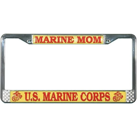 Marine MOM U.S. Marine Corps Chrome License Plate Frame Official Licensed