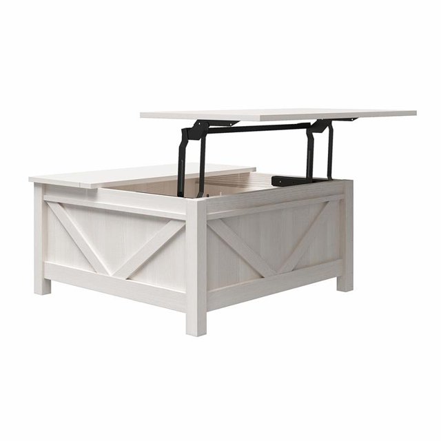 Ameriwood Home Table Basse Relevable Farmington en Pin Ivoire