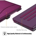 thumbnail image 6 of Fintie Case for Samsung Galaxy Tab A7 10.4'' 2022/2020 Model (SM-T500/T503/T505/T507/T509), Multi-Angle Viewing Smart Stand Back Cover with Pocket, Auto Wake/Sleep, Purple, 6 of 8
