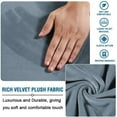 thumbnail image 4 of Dowbom Velvet Round Ottoman Cover Stretch Storage Stool Footstool Protector Covers Washable, 4 of 7