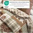 thumbnail image 3 of Rustic Woodland Reversible Twin / Twin XL Quilt Set with Shams (Hemlock Green / Brown), 3 of 6