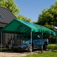 thumbnail image 5 of Walsunny Carport 10 x 20 ft Heavy Duty Carport Car Canopy with Powder-Coated Steel Frame, Portable Garage for Car, Boat, Shelter Party Tent with 180g PE Tarp Green, 5 of 9