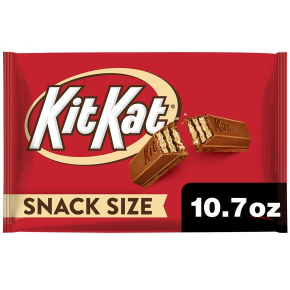 Kit Kat Milk Chocolate Wafer Snack Size Candy, Bag 10.78 oz