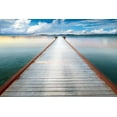 thumbnail image 2 of Delimont, Danita 24x17 White Modern Wood Framed Museum Art Print Titled - Long View Pier, 2 of 4
