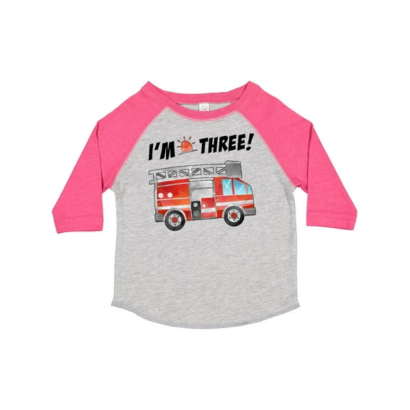 Inktastic I'm 3 Fire Truck 3rd Birthday Boys or Girls Toddler T-Shirt