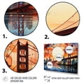 thumbnail image 3 of Designart "Orange Bridge Gateway Painting I" Architecture Metal Wall Decor Set, 3 of 5