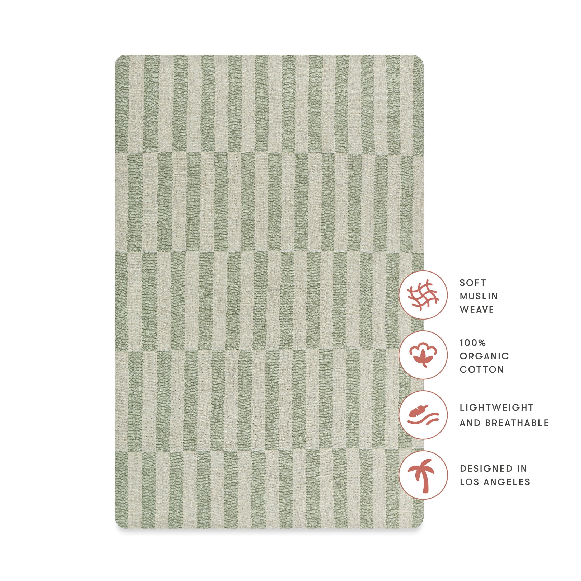Babyletto All-Stages Bassinet Sheet in GOTS Certified Organic Muslin Cotton