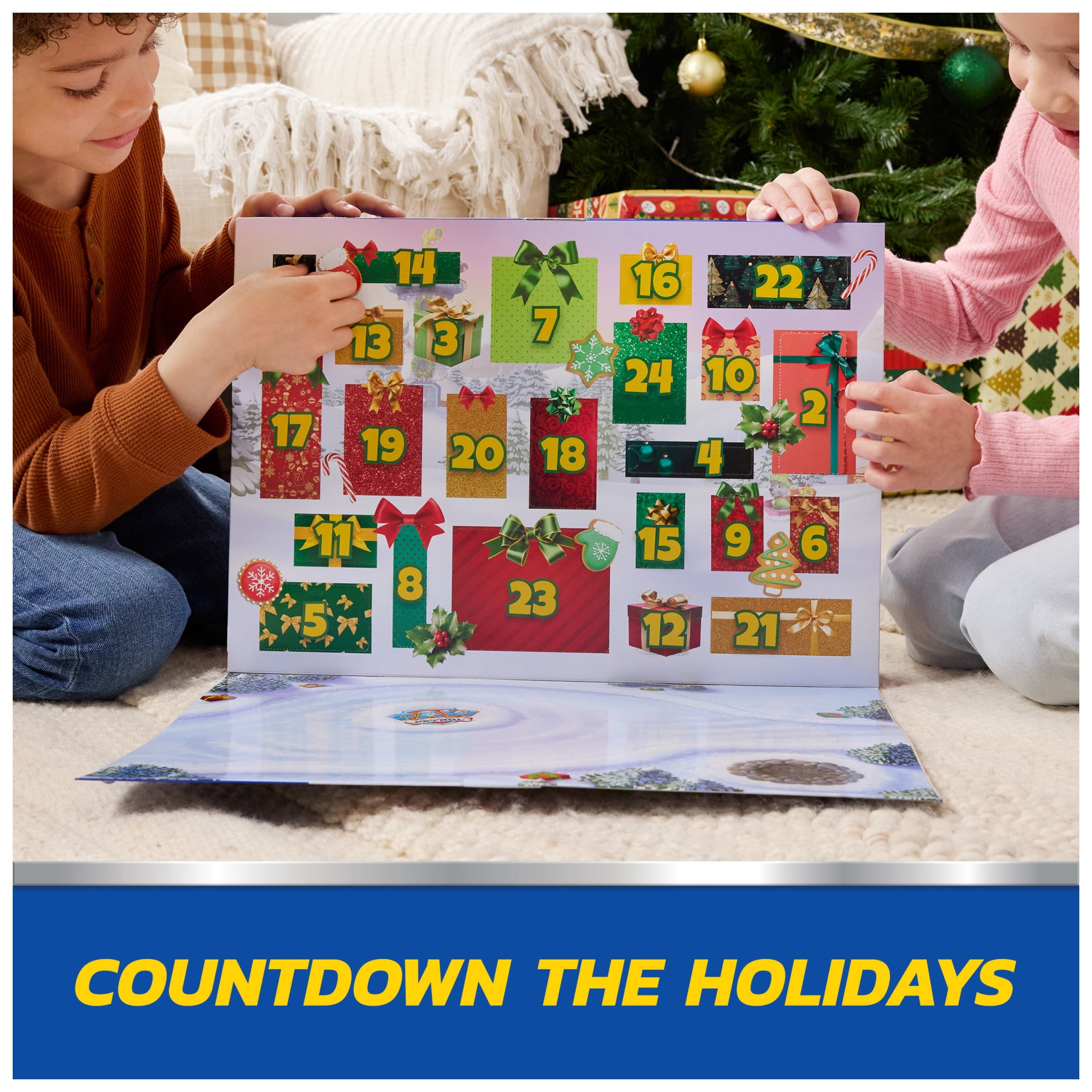 PAW Patrol Holiday Rescue Advent Calendar with Surprise Toys and Festive Accessories