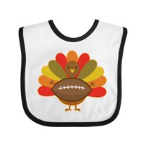 Inktastic Thanksgiving Day Turkey Football Fan Boys or Girls Baby Bib
