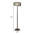 thumbnail image 5 of Benjara Hana 61" Floor Lamp- Modern Crystal Glass Shade- Metal- Black Nickel, 5 of 7