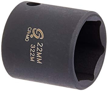 Sunex Tools 322M - 3/8' Drive 22MM Impact Socket