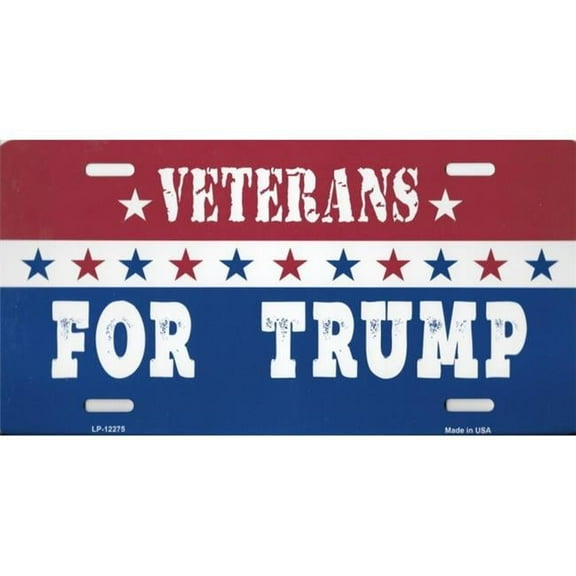 212 Main LP-12275 6 x 12 in. Veterans for Trump Metal License Plate