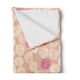 thumbnail image 2 of Abstract Soft Flannel Fleece Throw Blanket, Hand Drawn Style Rose Petal Inspired Grunge Round Motifs Pattern, Cozy Plush for Indoor and Outdoor Use, 60" x 80", Peach Champagne, by Ambesonne, 2 of 5