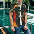 thumbnail image 6 of KLL Ink Style Bald Eagle for Men's Baseball Shirts,Short Sleeve Casual Shirts Button Down Shirt for Men Beach Summer Wedding Shirt-4X-Large, 6 of 7