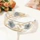 thumbnail image 1 of Diademas florales bohemias para mujer, elegantes diademas para mujer, bordadas, anchas, antideslizantes, con nudo ancho., 1 of 3